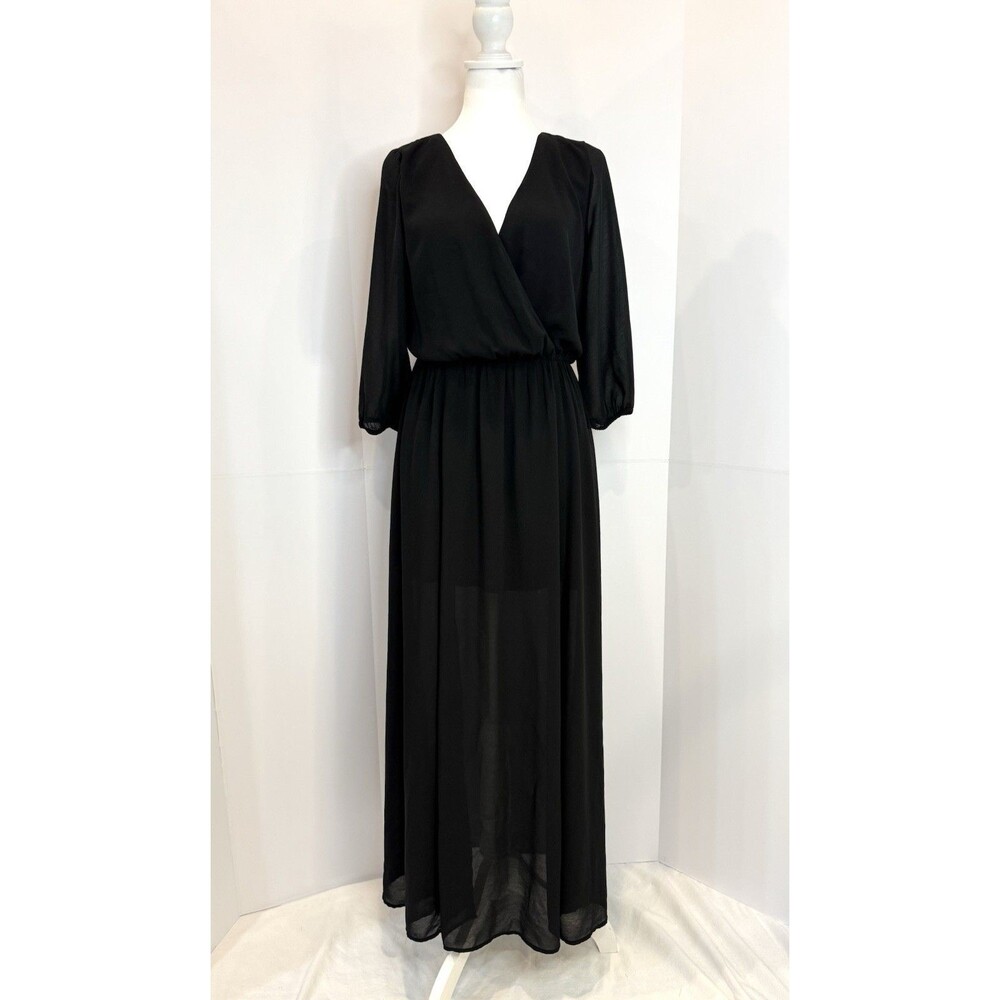 Sugarlips Women’s Black Maxi Dress Sheer Skirt XS/ S (See PICS & Description!)